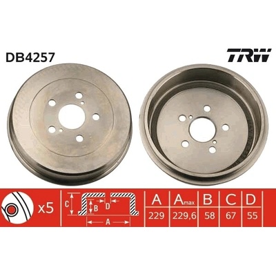 Brzdový bubon TRW DB4257