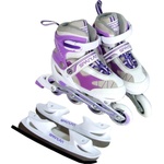 SPARTAN Ролери / кънки spartan 2 в 1, лилави, l (38-41) Ролери