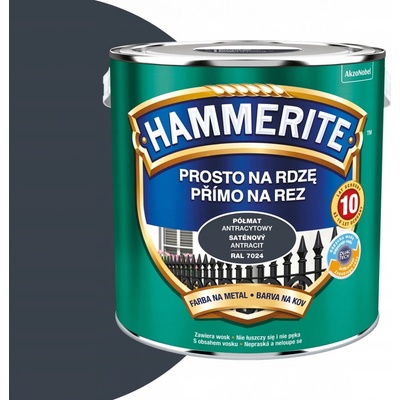 Hammerite přímo na rez saténový 2,5L RAL 7024 antracitová