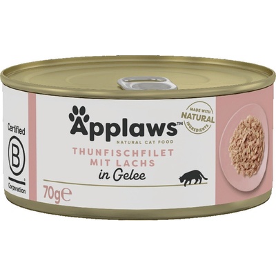 Applaws Cat tuniak a losos v želé 6 x 70 g