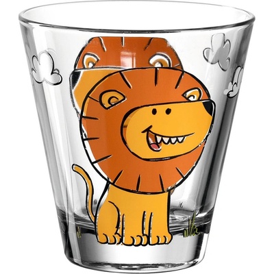LEONARDO 017899 Detský hrnček Bambini Lion sklo tvar vhodný pre deti číry farebný 215 ml