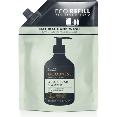 Baylis & Harding náhradná náplň tekuté mydlo na ruky oud céder & ambra 1000 ml