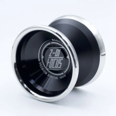 MagicYoyo Z01 Focus bimetalové yoyo Černé yoyo stříbrné kraje