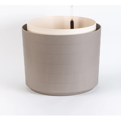 Plastia Kvetináč plast béžový, sivý 55 x 55 x 46 cm