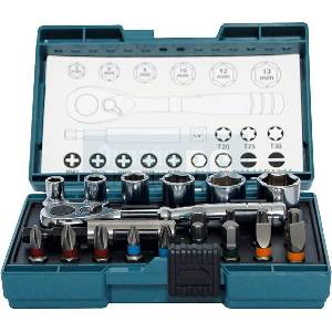 Makita Комплект битове и вложки makita, шестостенни 1/4", 21 части b-54081 (b-54081)