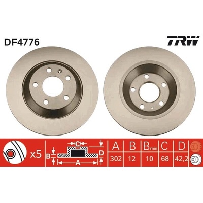 TRW Brzdový kotúč DF4776