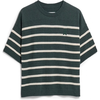 ARMEDANGELS Дамски пуловер ARMEDANGELS Women's Stripe Linen Blend Sweater Jumper - Space Steel / Undyed (117-3694-0113)