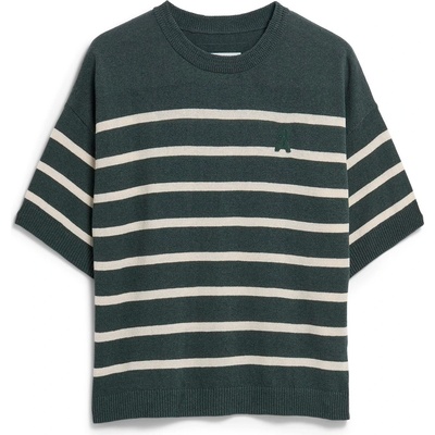 ARMEDANGELS Дамски пуловер ARMEDANGELS Women's Stripe Linen Blend Sweater Jumper - Space Steel / Undyed (117-3694-0113)