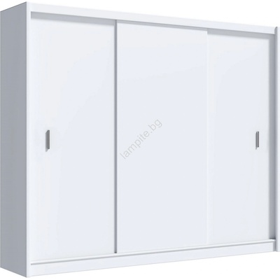 EMS Гардероб SAPHIRA 250x215 см с плъзгащи врати, бял (MT0003)