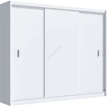 EMS Гардероб SAPHIRA 250x215 см с плъзгащи врати, бял (MT0003)