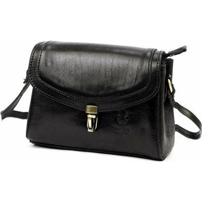 Florence dámska kožená kabelka 51 Black Crossbody peňaženka