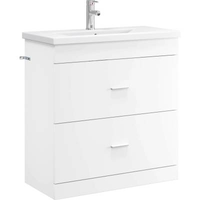 vidaXL Комплект мебели за баня Бяло 81 x 40 x 84, 5 см (3404374)