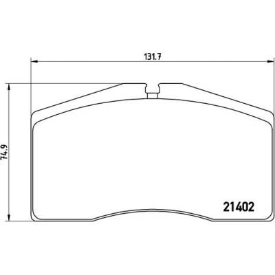 Sada brzdových platničiek, vždy 4 kusy v sade BREMBO P 65 006 (P65006)