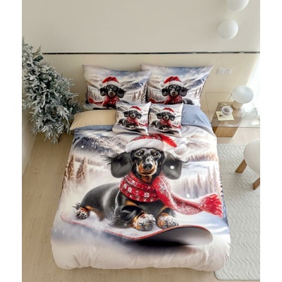 Textilomanie 3D flanelové obliečky z mikrovlákna FROSTY RIDER farebné 40x50 70x90 140x200 40x45