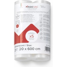 MagicVac 2 Vakuumierfolienrollen mit Label 20 cm x 6 m