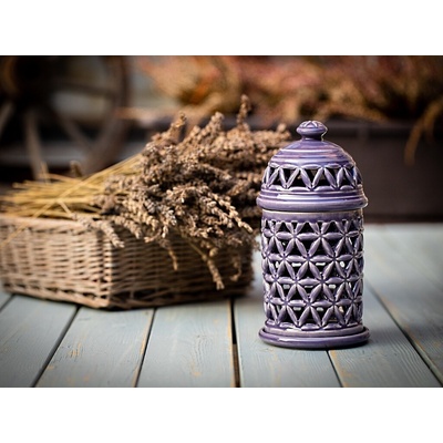 Vanya aroma lampa květ života levandule keramika 21 cm – Sleviste.cz