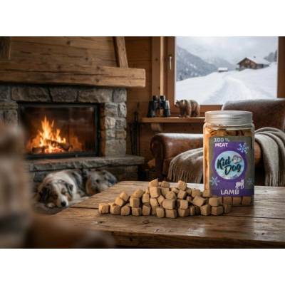 KidDog SUPER PREMIUM 100% MEAT CUBES jahňacie mäso sušené mrazom 105 g