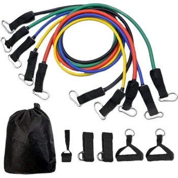 PURE Nutrition USA Комплект тренировъчни ластици / Resistance Cable set-11 Pcs