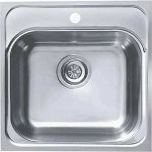 Alveus Basic - Мивка 47х47 см, неръждаема стомана 1100905 (1100905) Мивка за вграждане