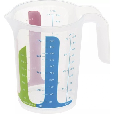 Dvojdielna odmerka, objem 0,5 + 1 liter, plastová
