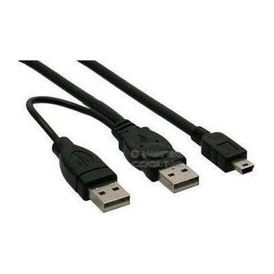 PremiumCord ku2y02 USB 2.0 napájací Y A/M + A/M -- A/M mini, 0,4m + 0,5m