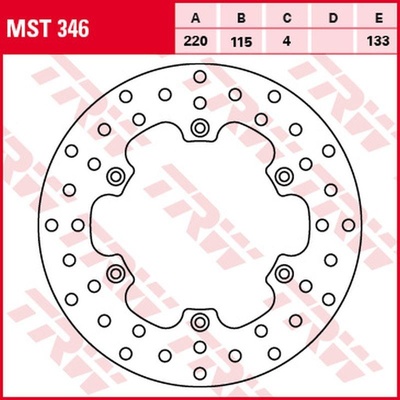 TRW ZF zadní brzdový kotouč YAMAHA DT 125R 91-06, DT 125X 05-06, TDR 125 93-96, WR 125 01-07, YZ 125 85-96, TT-R 250 93-00, WR 250 90-97, YZ 250 2T 88-97, YZ 360 89-93, TT 600E/S 93-99, TT-R 600 97-04 – Hledejceny.cz