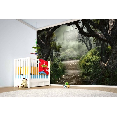 DIMEX ART Самозалепваща се флизелинова фототапета проход към мистериозния замък 375 x 250 см