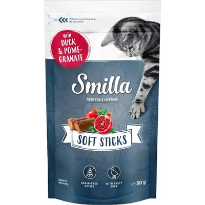 Smilla 3х50г Soft Sticks Smilla, лакомство за котки - патешко и нар