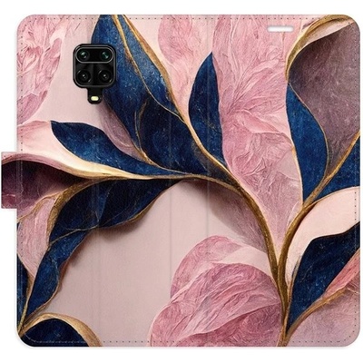 iSaprio flip Pink Leaves Xiaomi Redmi Note 9 Pro/Note 9S