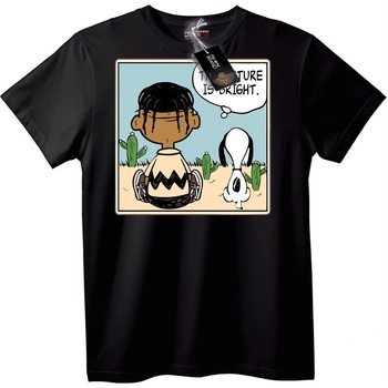 NOONEBRAND Тениска Peanuts Светло Бъдеще - 2XL, White