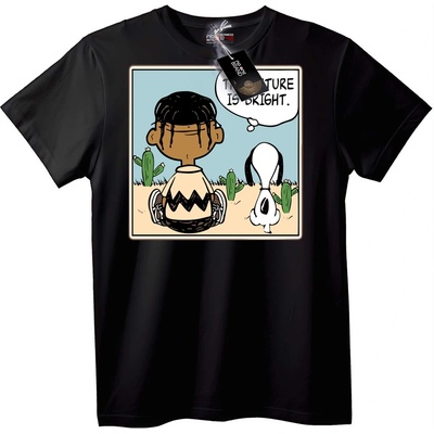 NOONEBRAND Тениска Peanuts Светло Бъдеще - 2XL, White