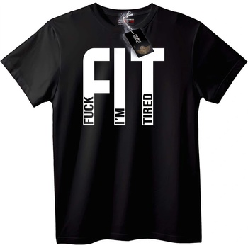 NOONEBRAND Тениска Много Съм Уморен - S, Black