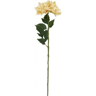 Ib Laursen Umělá květina Dahlia Light Yellow, žlutá barva, plast
