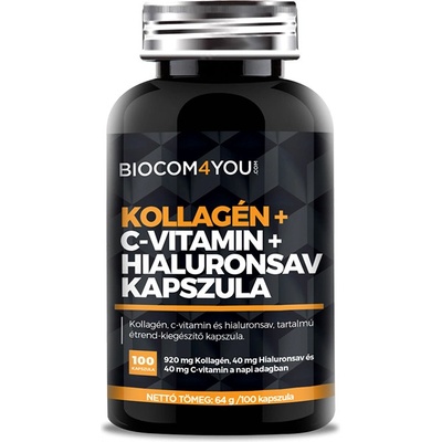 Biocom Kolagén+Hyalurón+vitamín C 100 kapsúl