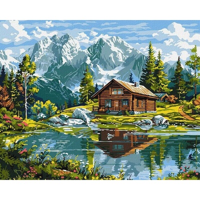Ideyka Malování podle čísel Dům u jezera 40 x 50 cm