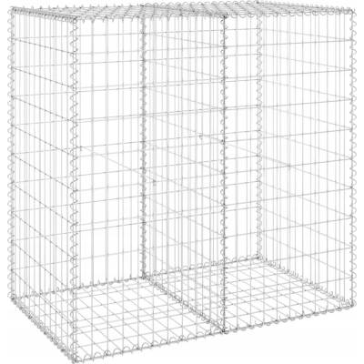 vidaXL Gabionová zeď s víky pozinkovaná ocel 100 x 60 x 100 cm