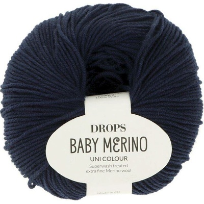 Drops Baby Merino UNI 13 modročerná