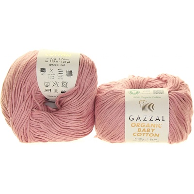 Gazzal Organic Baby Cotton 453 starorůžová