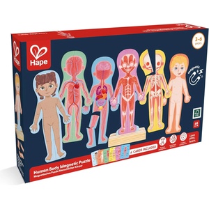 Hape Образователен магнитен пъзел Hape от 68 части - Човешкото тяло (H1652) - ozone