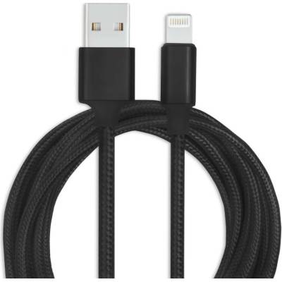 Datový kabel USB A na Lightning, barva černá - 3 metry