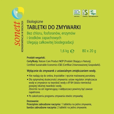 Sonet Tablety do myčky ekologické 80 ks