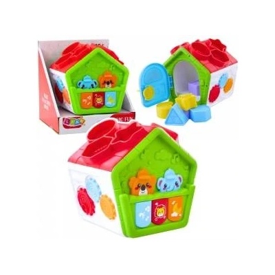 LEAN Toys Interactive Educational Sorter House for Toddlers Green