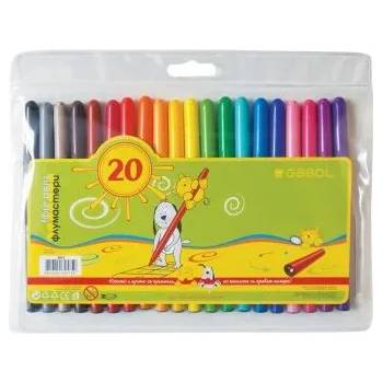 Image 1 of Gabol - Комплект флумастери - 20 цвята (9610)