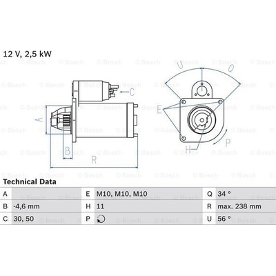 BOSCH STARTER 0 986 023 850