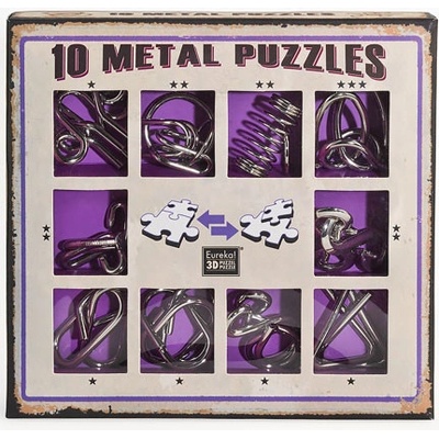 Eureka! Sada 10 kovových hlavolamů fialová