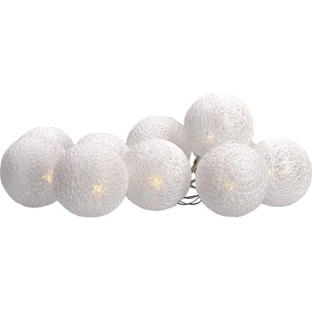 Solight LED reťaz vianočné gule bavlnené 10LED 1m 2x AA IP20