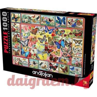 Anatolian Пъзел anatolian 1094 - 1000 части - Пеперуди (p1094)