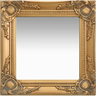 vidaXL Стенно огледало, бароков стил, 40x40 см, златисто (320305)