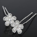 HARAHU Фиби за коса Rhinestone Flower KP1568