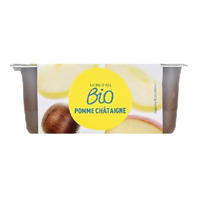 Monoprix Bio Jablečno-kaštanové pyré 4x100g 400g